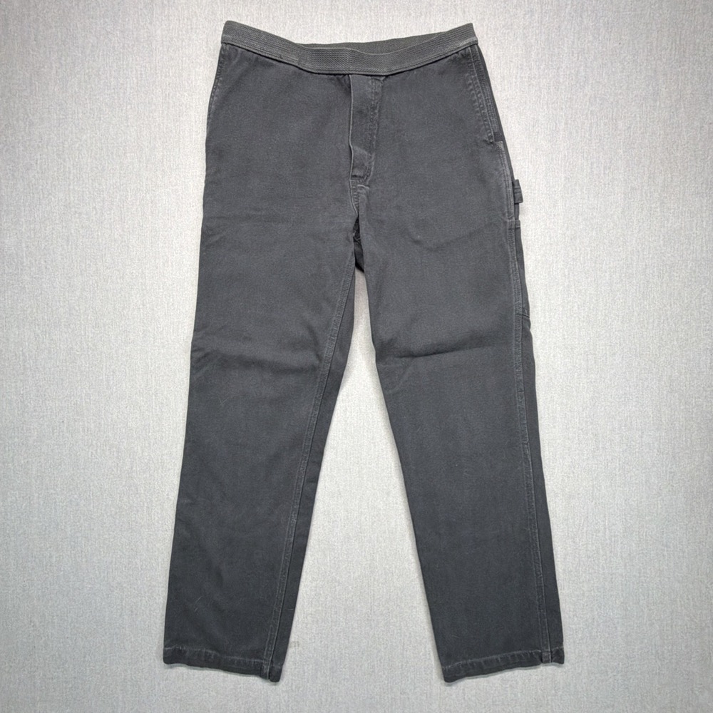 Brain Dead Pants Mens XS Black Gray Carpenter Canvas Power Fist Streetwear 30x29